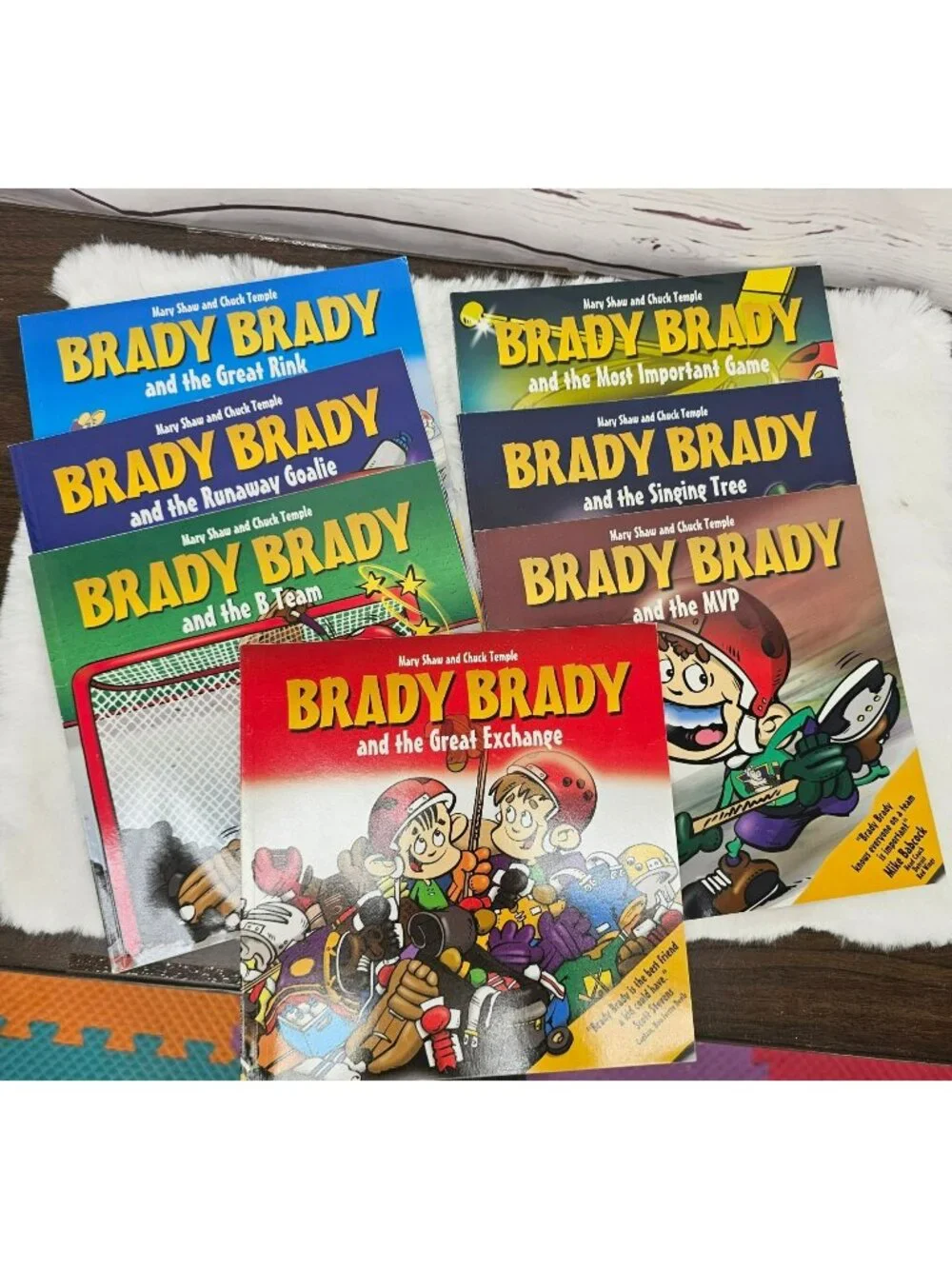 Brady Brady Illustrated Childrens Hockey Book Set By Mary Shaw - Lot Of 7 Titles